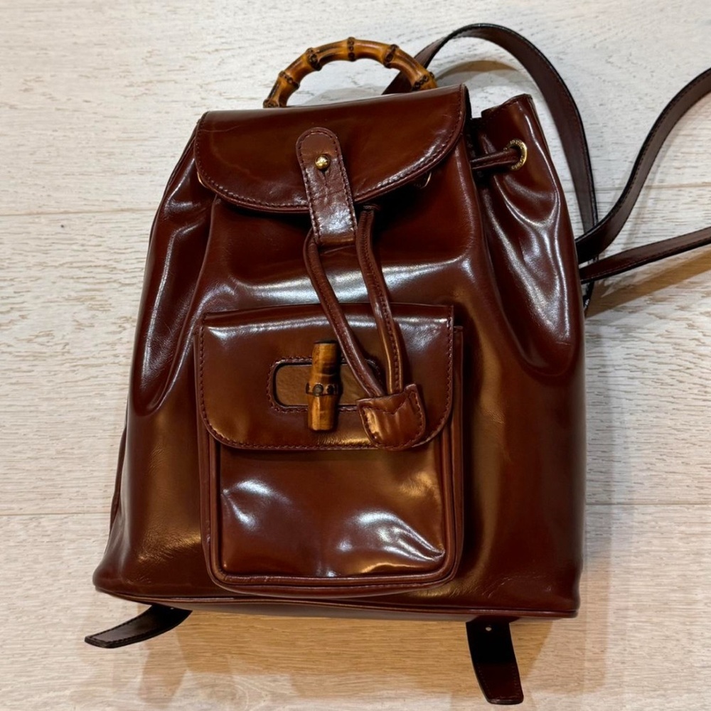 Vintage Gucci Chocolate Brown Backpack